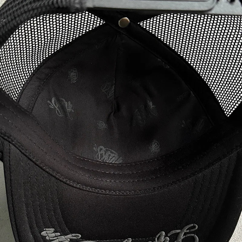 Unisex Sy Letter Printed Baseball Net Caps Spring and Summer Outdoor Adjustable Casual Hats Sunscreen Hat