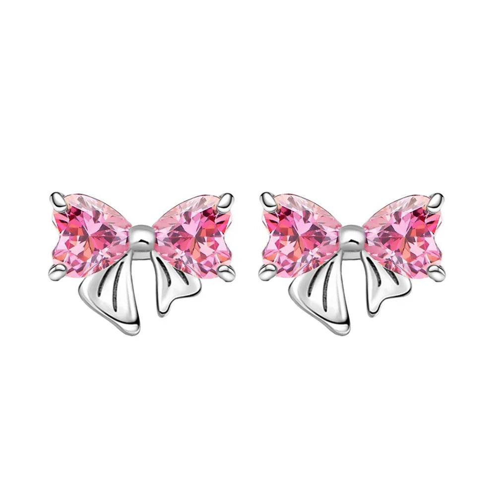 Sparkling Colorful Hoop Earrings 925 Sterling Silver Hypoallergenic Jewelry Embellished With Zircon Elegant Luxury Style Female