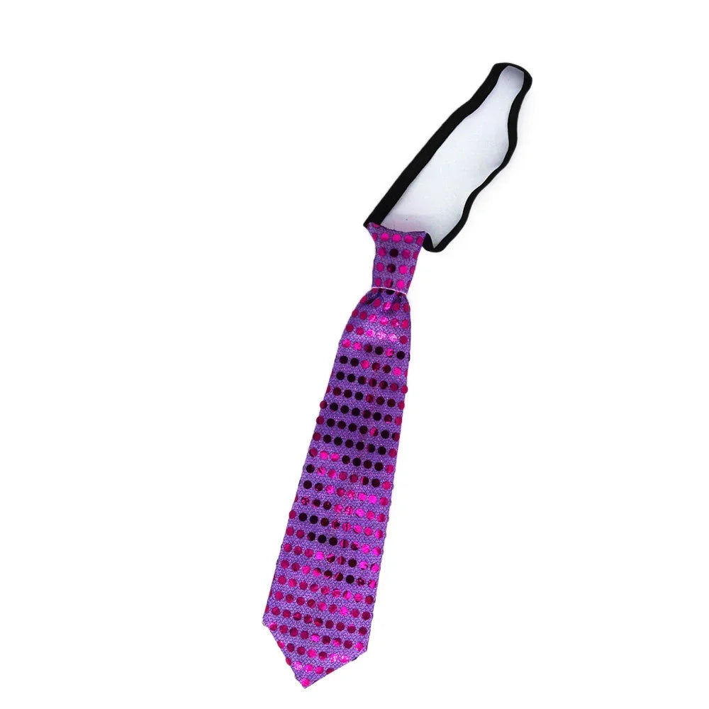 10pcs Blinking Light Up Sequin Bow Tie Necktie Gift Glow Party Luminous Neck Wear Cosplay Birthday Halloween