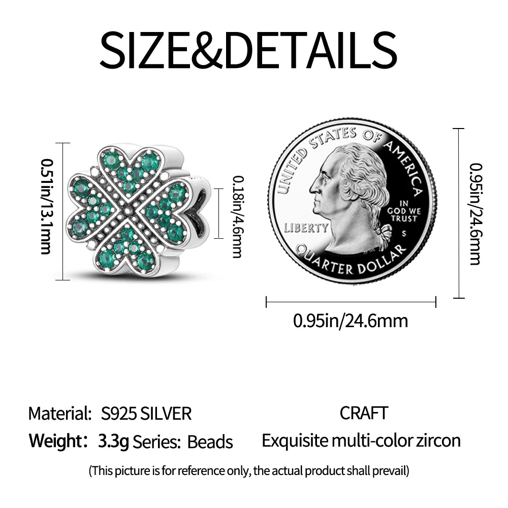 Original 925 Sterling Silver Love Heart Family Charm Beads Pendant Fit Bracelet Charm Women DIY Jewelry Gift