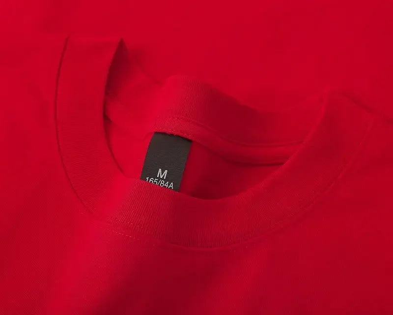 600grams 100% Cotton Men Oversized Heavyweight T Shirt Summer Women Short Sleeve Top Casual Men's Tees
