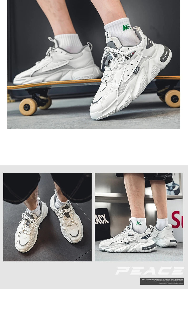 2024 Fashion and Comfortable Mesh Breathable Outsole Shoes Summer Hot Sale Mens Casual Shoes Thick Bottom Breathable Sneaker