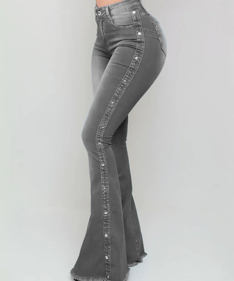 Women's Clothing New Jeans European American 2025 new popular high waisted elastic floor speaker jeans women long pants Jeans