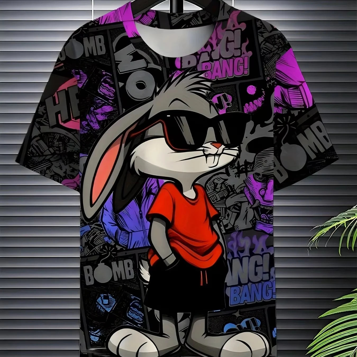 Cartoon Bugs Bunny Printed T-shirt Men Women Summer Funny Rabbit Short Sleeved Casual T Shirts Unisex Men‘s O-neck Tops Tees
