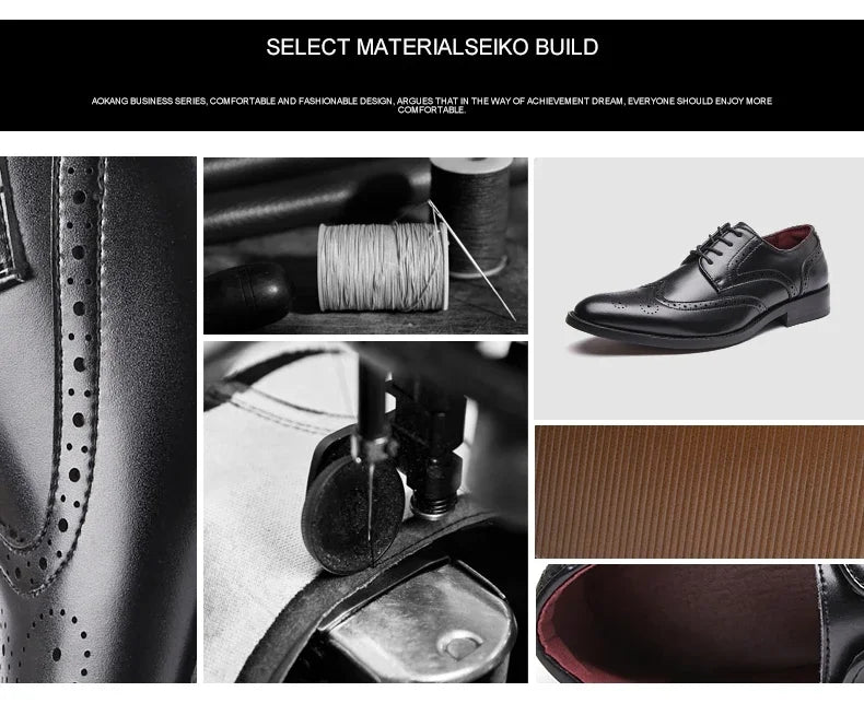 High Quality Height Increase Oxford Dress Shoes Men Genuine Cow Leather Suit Shoes Lift Brogues Wedding Formal Elevator Shoes