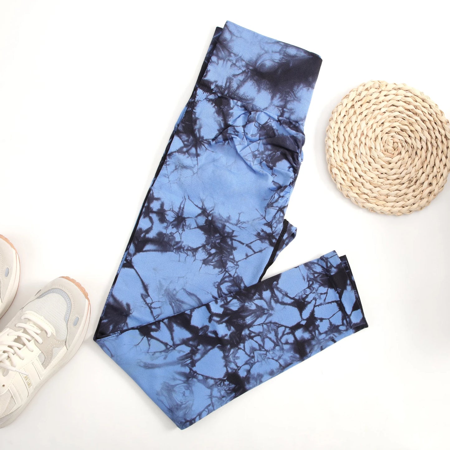 2024 New Tie Dye Gym Leggings Women Fitness Push Up Casual Sport Leggings Of Women Running Outdoors