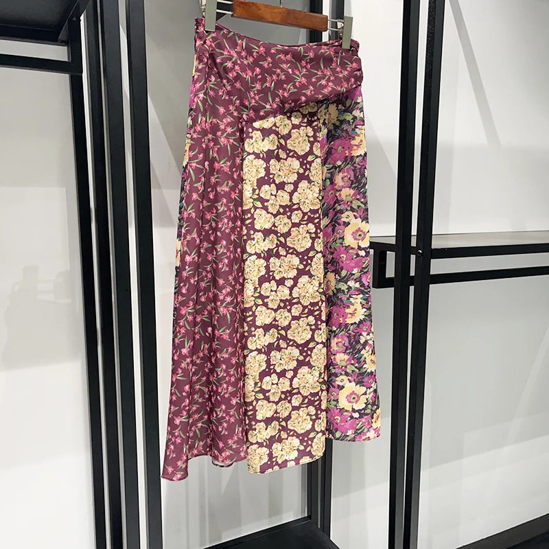 Waist Hollow out Women's Long Dress Deep V Short Sleeve 2025 Summer Lady Floral Printed Robe