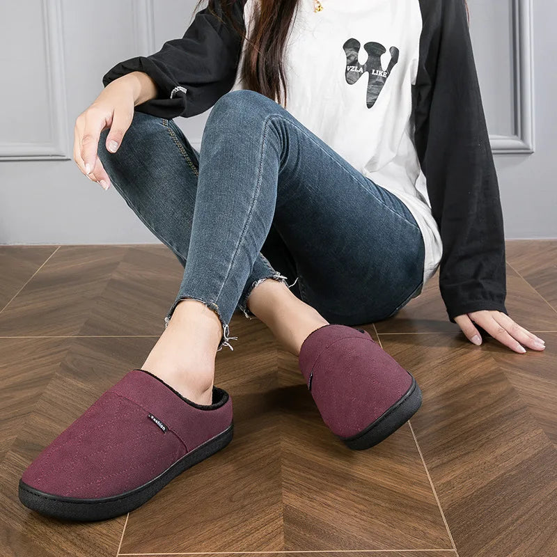 Winter Men's Cotton Slippers Warm Comfortable Men's Home Slippers Soft Velvet Women's Slippers 2025 New Home Casual Shoes 겨울슬리퍼