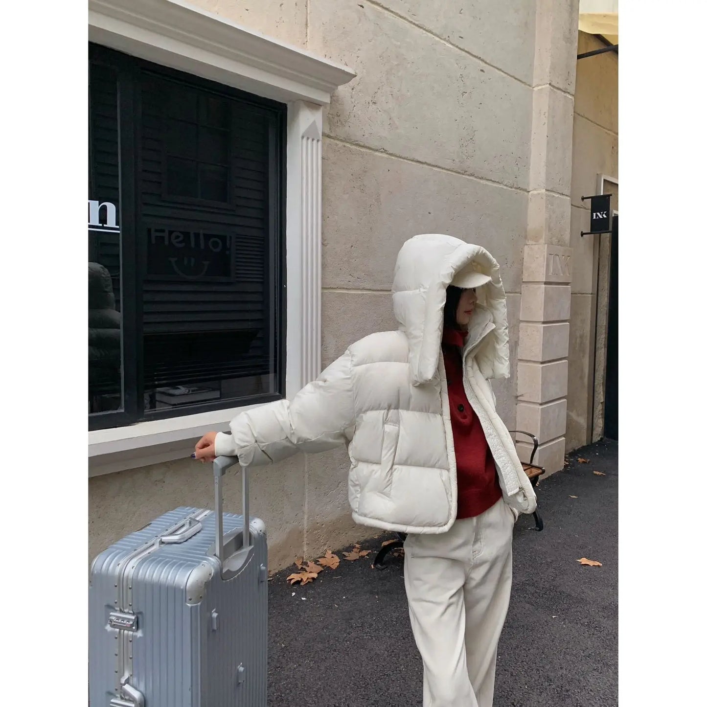 Coat New Korean Version Loose Fit Lapel Hooded Women Winter Premium Thickened Warm Bread Jacket