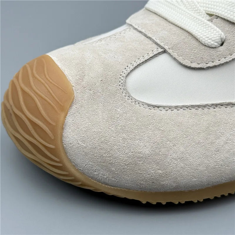 Mens Leather Shoes Fall Fashion Sneakers for Driving Walking Office, Comfortable Men Slip on Skate Flats Non Slip Youth Shoes