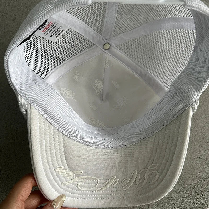 Unisex Sy Letter Printed Baseball Net Caps Spring and Summer Outdoor Adjustable Casual Hats Sunscreen Hat