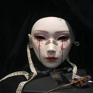 Halloween: New Ancient Women's Mask, Men's Mask, Han Costume Party Dressing National Style Full Face Ancient Dance Art