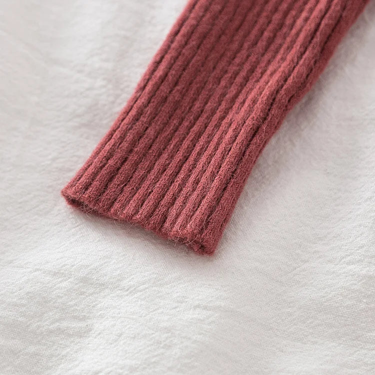 Women Turtleneck Pullovers Autumn Winter Jumper Knitted Basic Top Fashion Solid Color with Button Long Sleeve Ladies Sweater