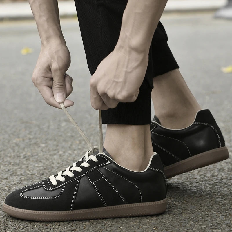 Genuine Leather Men's Casual Shoes Non Slip Male Walking Sneakers Comfortabel Tenis Masculino New Leisure Walk Outdoor Footwear