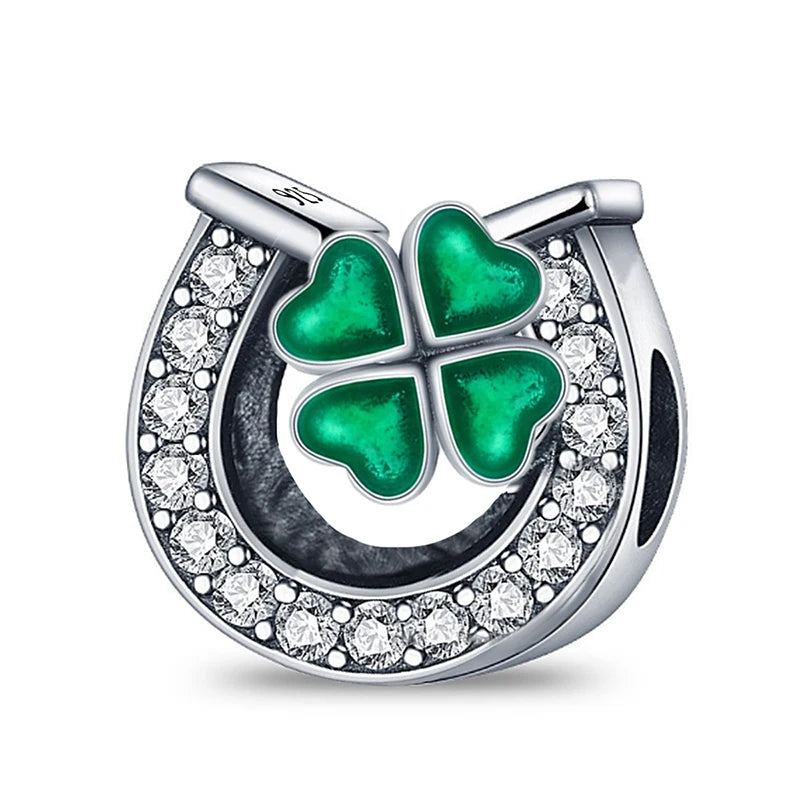 Fit Pan 925 Original Bracelets Love Heart Flower Four Leaf Clover Turtle 925 Silver Charms Beads DIY Birthday Jewelry Gift