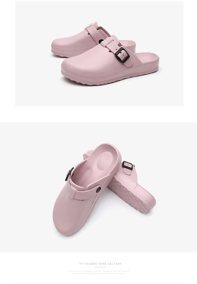 KIDMI Men Clogs Slippers Men's and Women's Slip-Resistant Work Shoes Outdoor Waterproof Nonslip Kitchen Shoes Clean Chef Shoes