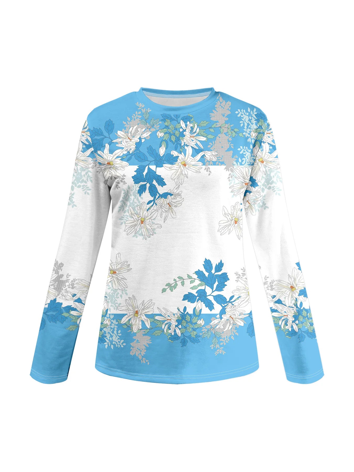 2025 Autumn and winter new fashion round neck long sleeve printed elegant casual loose hoodie