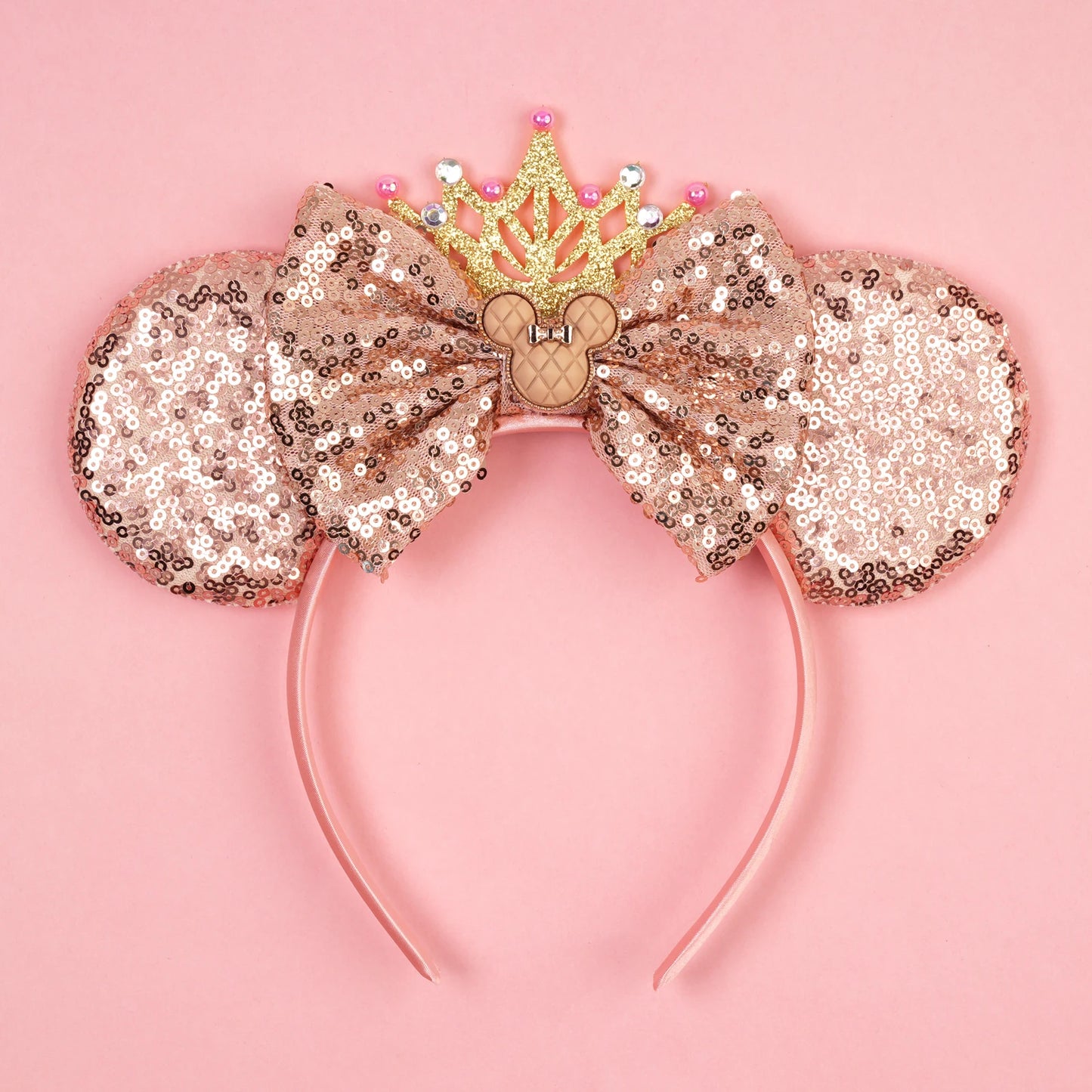 2025 New Halloween Mickey Mouse Ears Headbands Sequins Hair Bow Women Festival Party Cosplay Hairband Gift Kids Hair Accessories