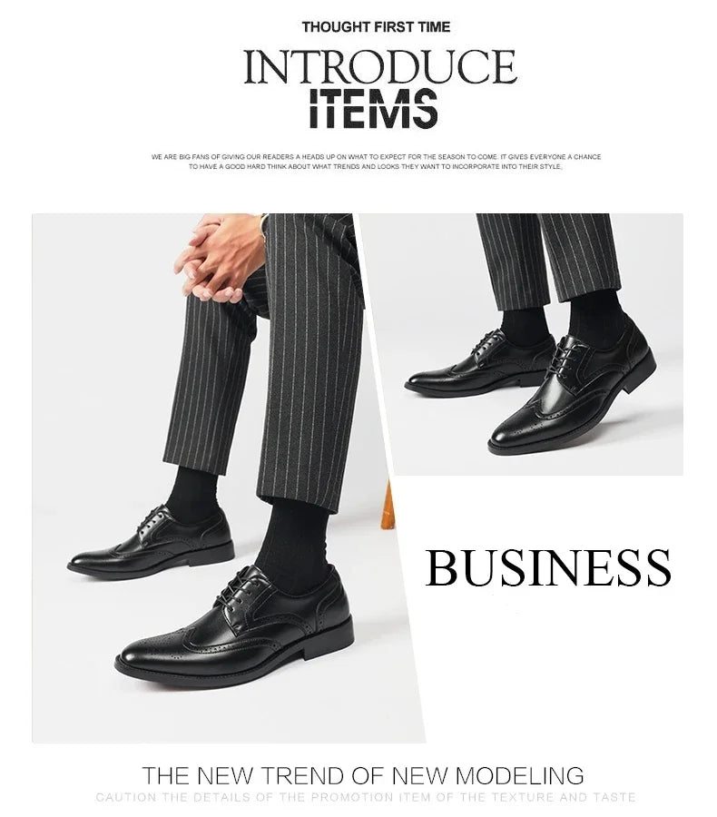 High Quality Height Increase Oxford Dress Shoes Men Genuine Cow Leather Suit Shoes Lift Brogues Wedding Formal Elevator Shoes