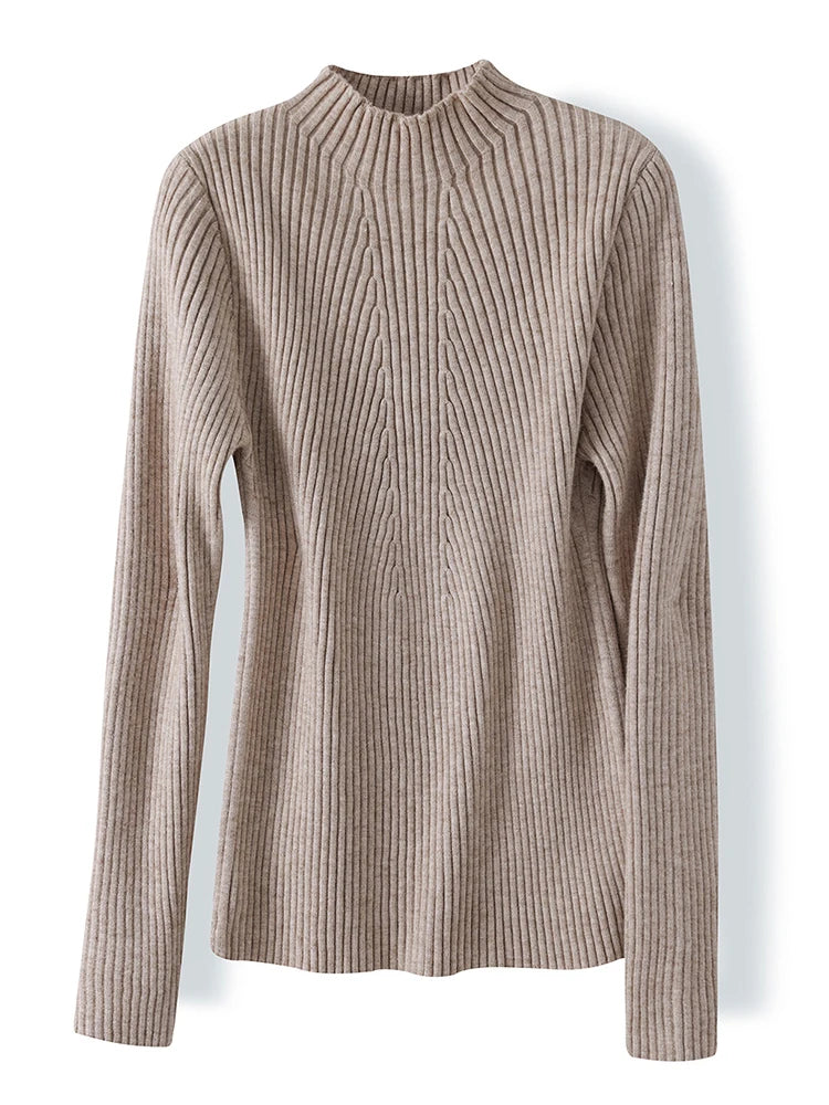 2025 Women Fashion Chic Knitted Tops Autumn Winter Turtleneck Sweater Women Pullovers Long Sleeve Jumper Pull Femme Clothing