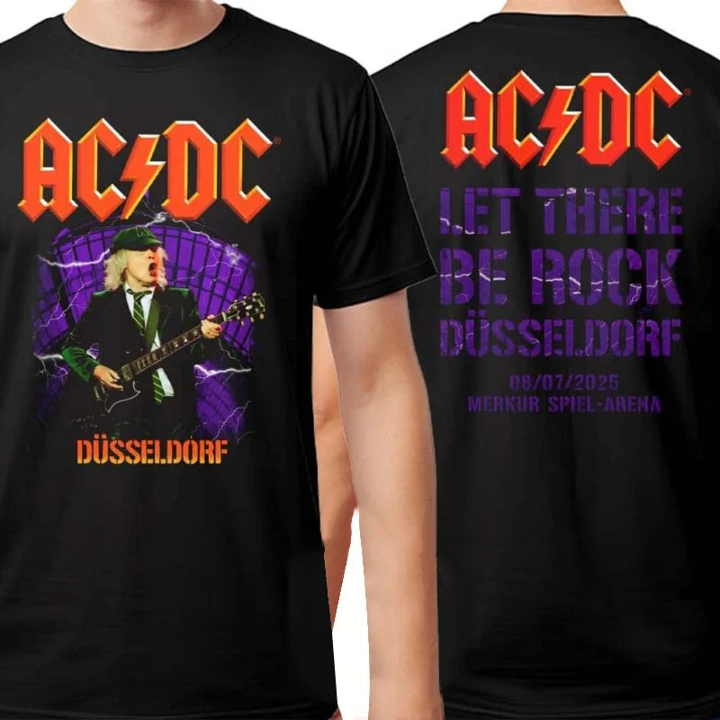 Are You Ready for ACDC? PWR UP 2025 Australia Tour Map Double-sided Printed Unisple T-shirt, High-quality Luxury Brand Ins Y2k