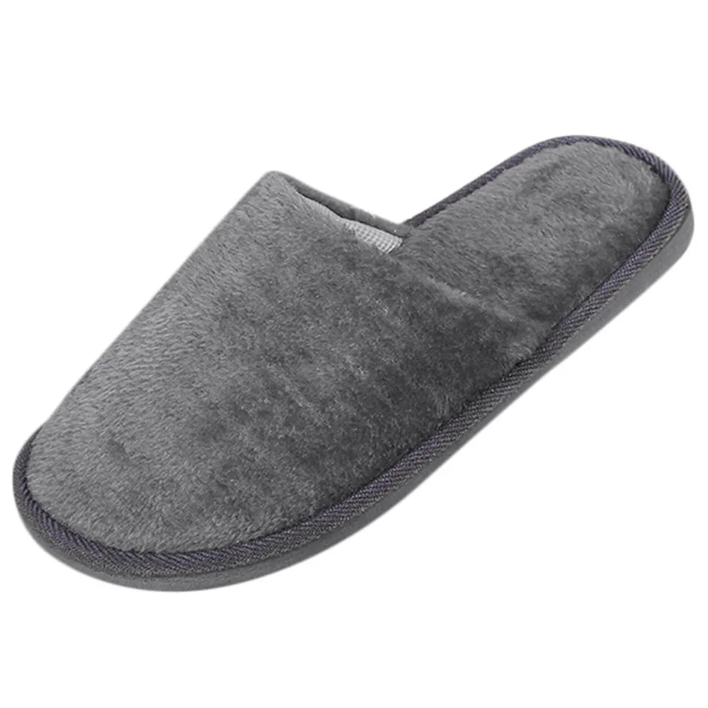 Men's solid color Plush Home Slippers Cute Autumn Winter Cotton Warm Slipper Kids Women Stuffed Doll Indoor Shoes New Year Gift