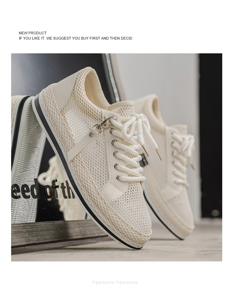 CYYTL Summer Shoes For Men Mesh Sneakers Casual Breathable Outdoor Running Tennis Sports Hiking Luxury Platform Designer Loafers