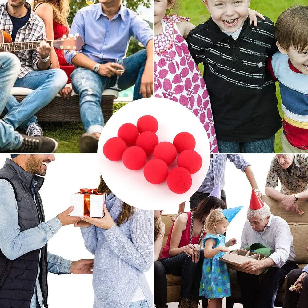 10pcs Finger Sponge Ball Magic Sponge Ball Red Magic Props Comedy Magic Trick Gift for Kid Halloween Party Masquerade