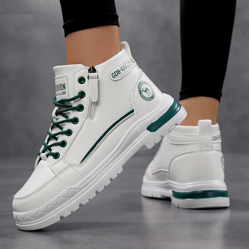 Moipheng Shoes Women Breathable Causal Platform Sneakers Ladies Letter Printed High Tops Walking Shoe Size 42 Zapatillas Mujer