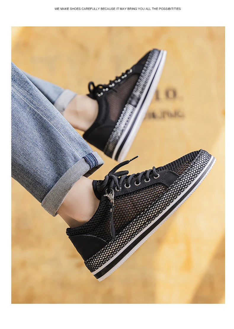 CYYTL Summer Shoes For Men Mesh Sneakers Casual Breathable Outdoor Running Tennis Sports Hiking Luxury Platform Designer Loafers