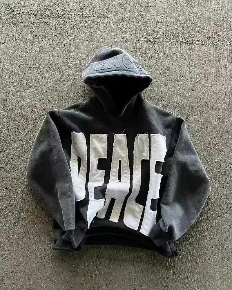 American Y2K New Fashion Trend Fleece Padded Zipper Hoodie Women Street Hip Hop Joker Loose Sweatshirt Couple Casual Punk Hoodie