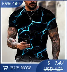 Men'S T-Shirt with a Simple Striped 3D Digital Print,a New Fashion Trend for Summer2025Featuring a Cool Street Style with Short