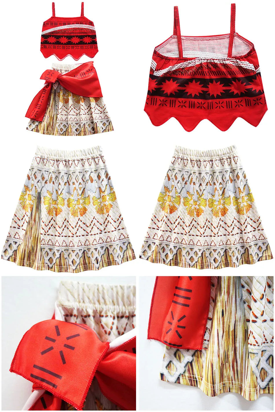 Kids Jasmine Tops and Pants Children Summer Halloween Costume Girls Princess Carnival Dress Up Performance Kids Cosplay Dresses