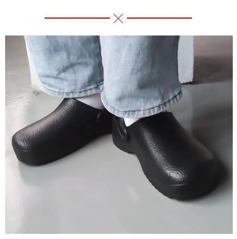 Summer Chef Shoes for Man Sport Sandals Flat Non Slip Clogs Kitchen Shoe Multi Occasion Multi Crowd Work Shoes Walking Slippers