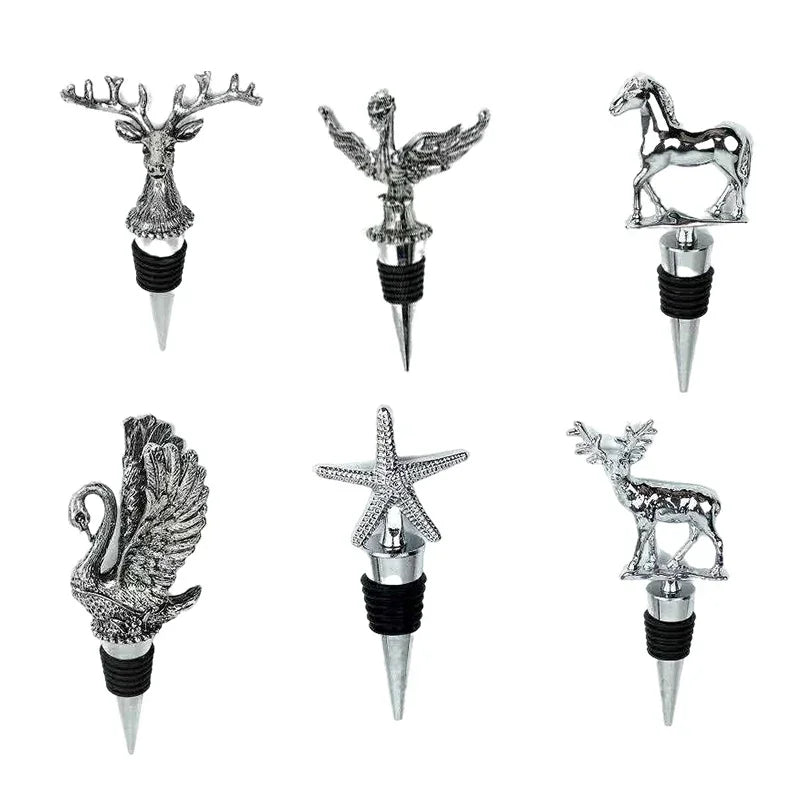 Bottle Stopper Wine Stoppers Deer Beverage Bottle Corks Sealer for Wine Lovers Christmas Halloween Kitchen Bar Tool Accessories
