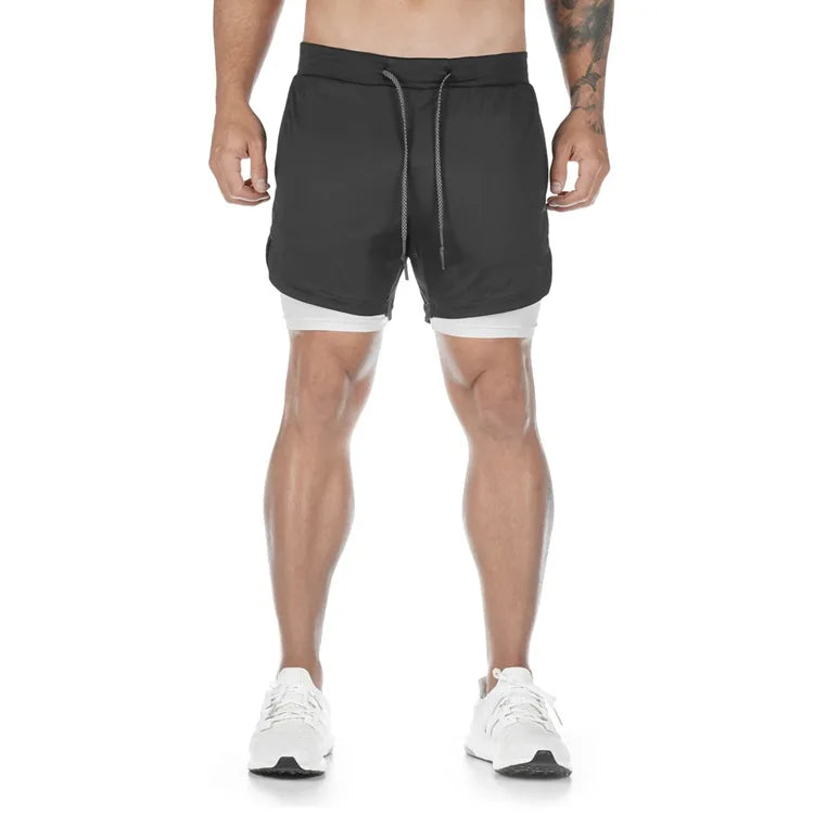 Camo Running Shorts Men Gym Sports Shorts 2 In 1 Quick Dry Workout Training Gym Fitness Jogging Short Pants Summer Men Shorts