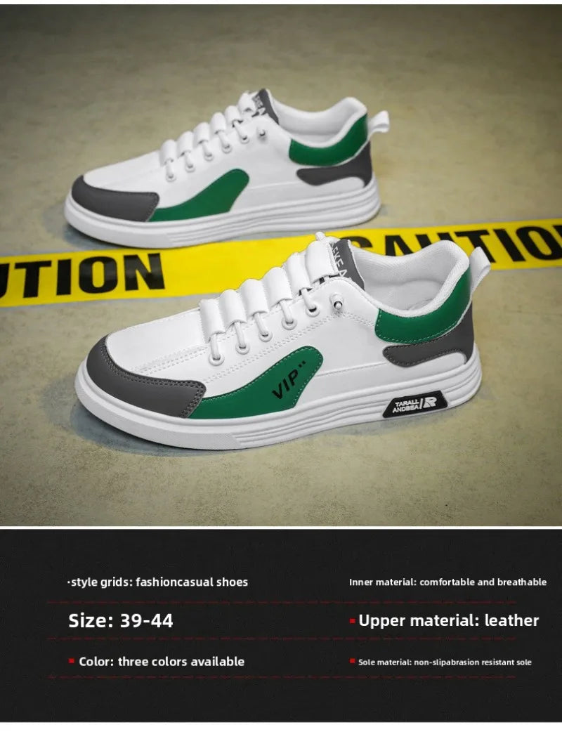 2025 Spring and Autumn New Men's Shoes Leather Low Cut Fashion Trendy Running Sports Men's Casual Trendy Shoes