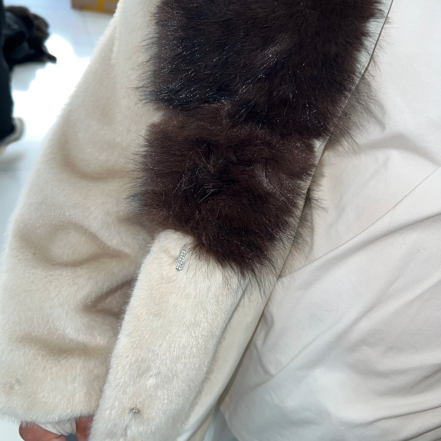 Artificial Imitation Mink Fur Fashionable Korean Style Loose Women's Hat Jacket Fur Coat