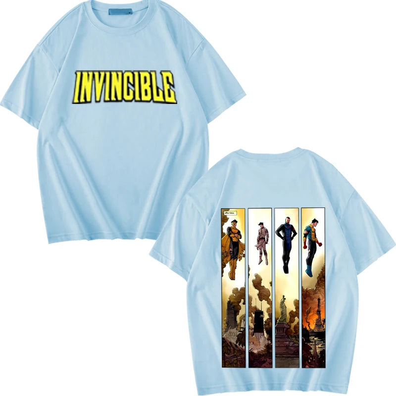 Invincible Variants Comfort Color Invincible vs Conquest T Shirt men women Oversized 100% Cotton Summer manga Unisex print tops