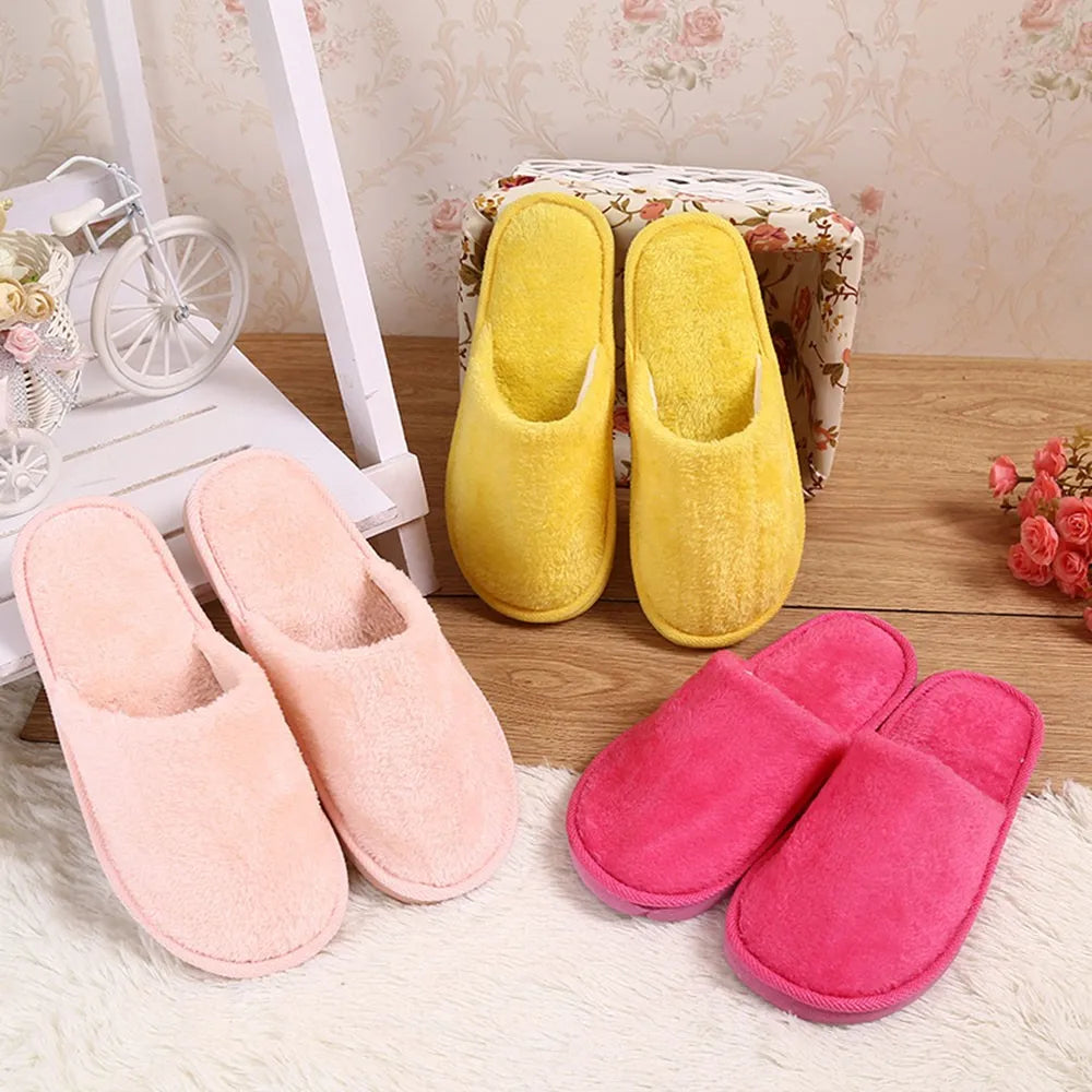 Men's solid color Plush Home Slippers Cute Autumn Winter Cotton Warm Slipper Kids Women Stuffed Doll Indoor Shoes New Year Gift