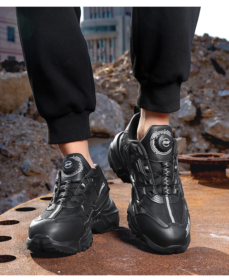 Men's Military Tactical Boots Army Boots Men Side Zipper Military Boots Men Anti-Slip Ankle Boots Work Safety Shoes Hiking Shoes