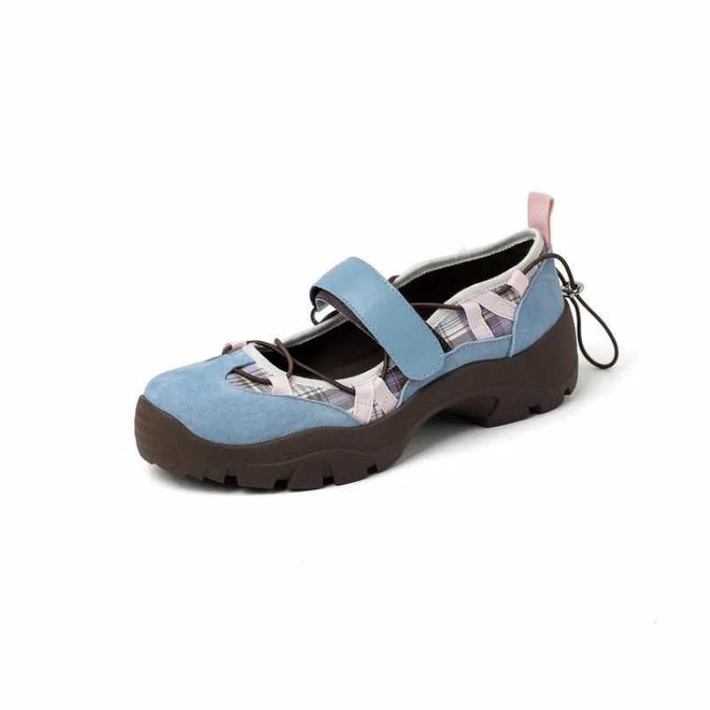 Casual Sports Mary Jane Shoes Autumn New Retro Round Toe Shallow Mouth Soft Sole Non-slip Single Shoes