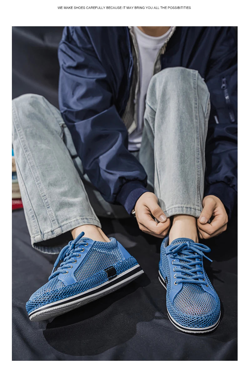 CYYTL Summer Shoes For Men Mesh Sneakers Casual Breathable Outdoor Running Tennis Sports Hiking Luxury Platform Designer Loafers
