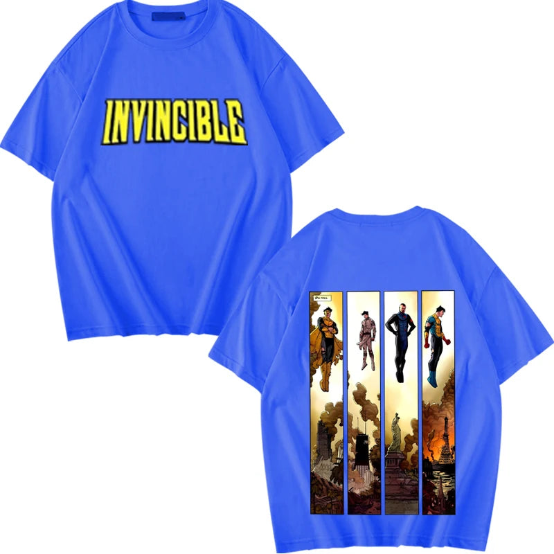 Invincible Variants Comfort Color Invincible vs Conquest T Shirt men women Oversized 100% Cotton Summer manga Unisex print tops