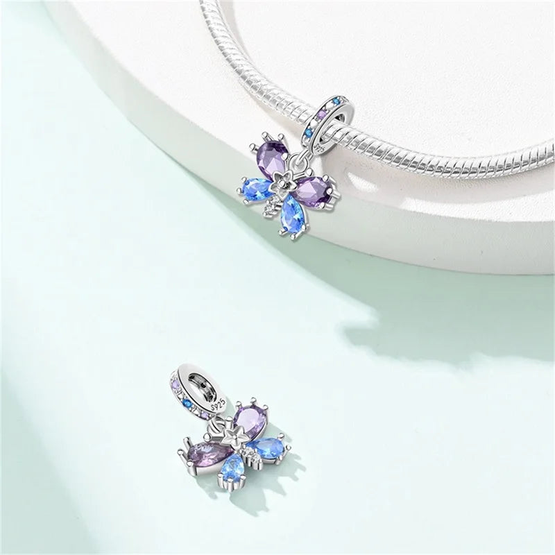 S925 Sterling Silver Owl Squirrel Bear Hedgehog Cute Animal Series Creative Charms Beads Fit Pan Original Bracelets DIY Jewelry