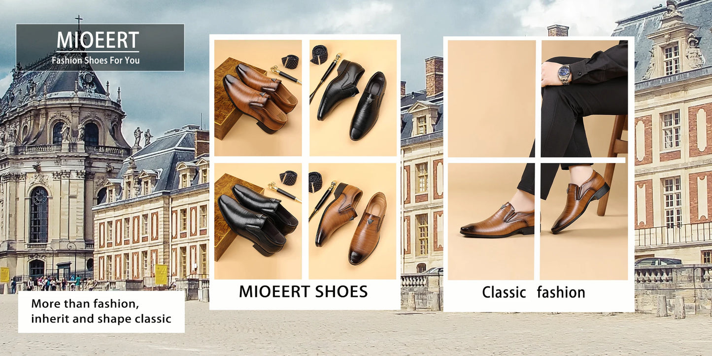 Men's Dress Shoes, Oxford Shoes, Uniform Business Casual Shoes, Formal Soft Classic Wedding Casual Shoes