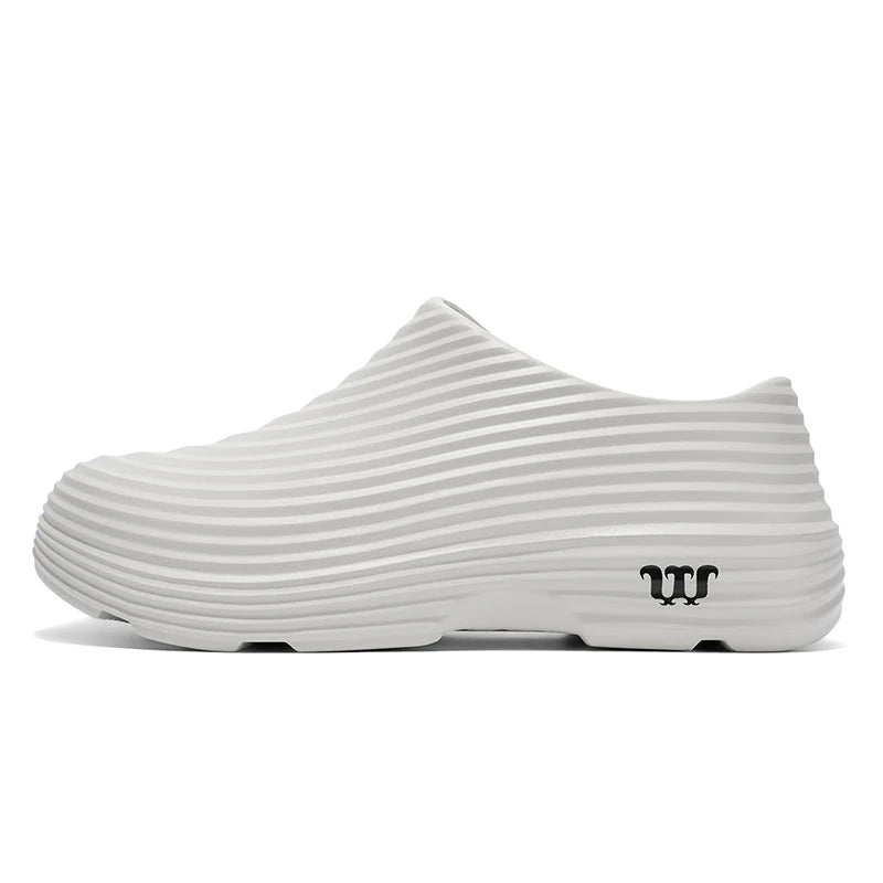 Waterproof Rubber Sandals Soft Comfort Kitchen Chef Shoes for Men Summer Beach Shoes Yacht Outdoor Casual Camping River Creek