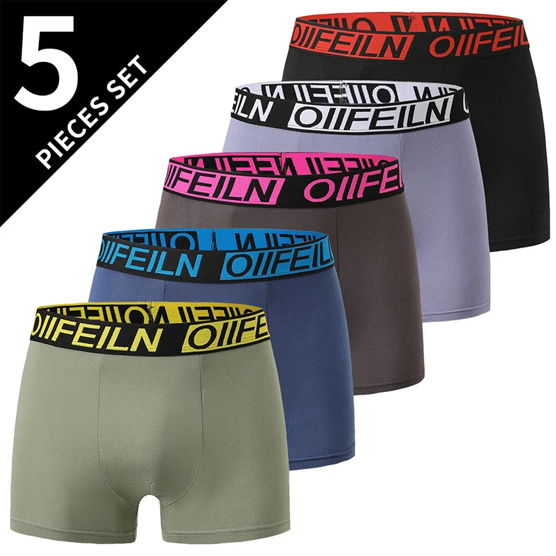 5 /10 Pack Men's Black Gold Printed Boxer Underwear Comfortable And Versatile Plus Size Sexy Young Men's Leisure Sports Beach sh