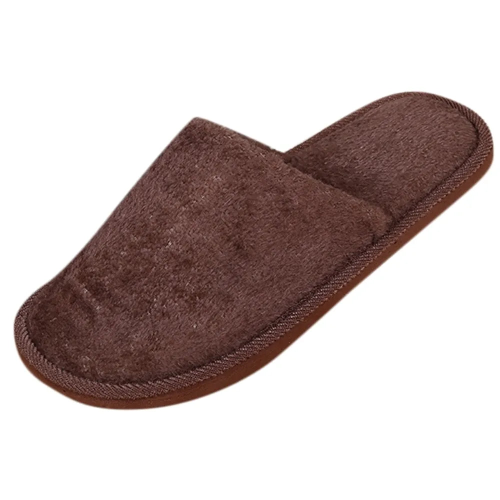 Men's solid color Plush Home Slippers Cute Autumn Winter Cotton Warm Slipper Kids Women Stuffed Doll Indoor Shoes New Year Gift