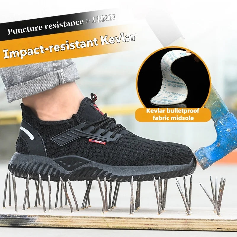Men's Steel Safety Work Shoes Durable and Stylish Protective Steel Boots for Heavy Duty Comfortable Construction Factory